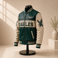 PHI Green - Color-Blocked Varsity Statement Outerwear - main