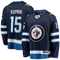 Winnipeg Jets Rasmus Kupari Navy jersey – view 1