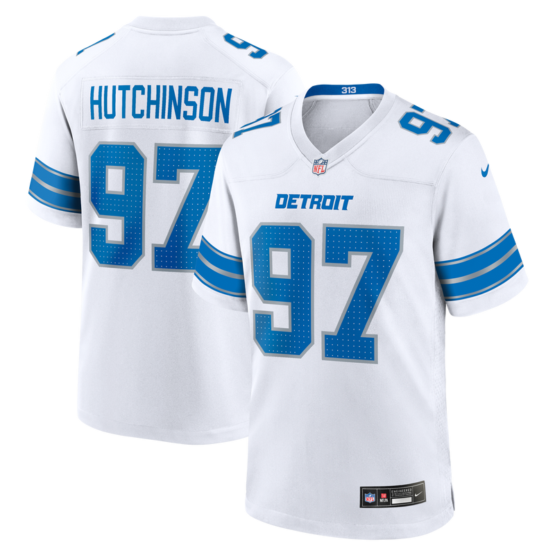 Detroit Lions Aidan Hutchinson White jersey – view 1