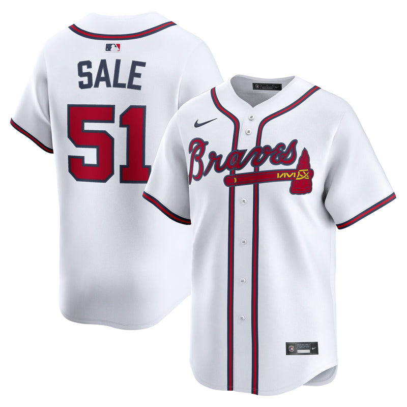 Atlanta Braves Chris Sale White jersey – view 1