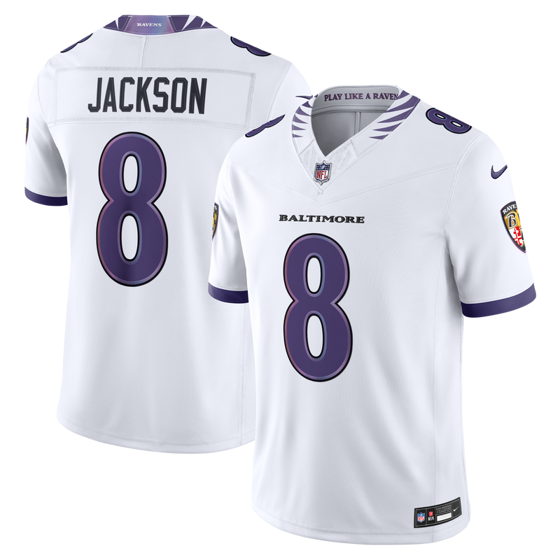 Baltimore Ravens Lamar Jackson White jersey – view 1