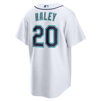 Seattle Mariners Luke Raley White jersey – view 3