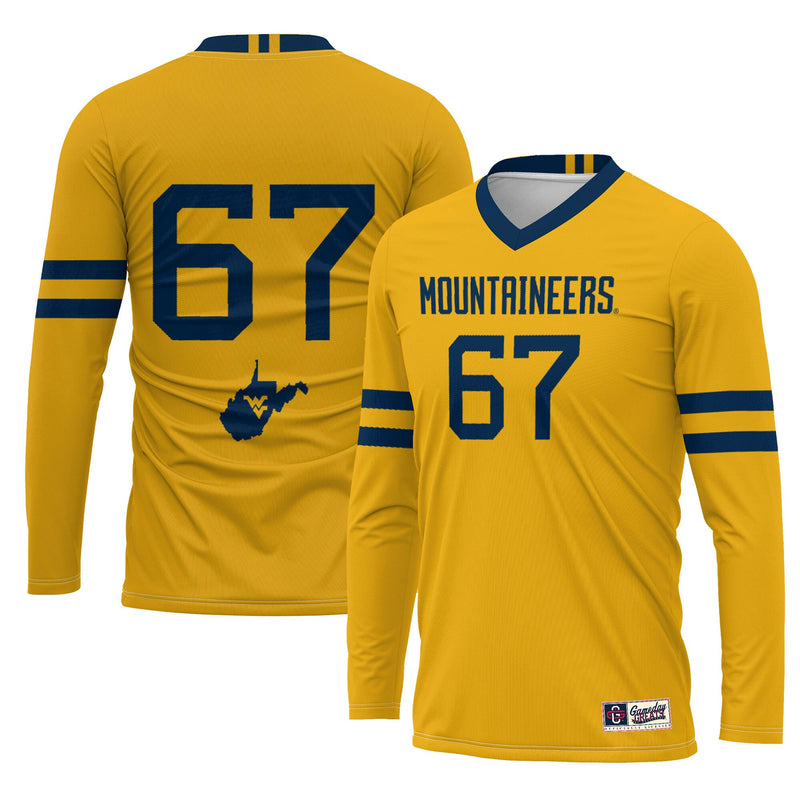 West Virginia Mountaineers Gold jersey – view 1