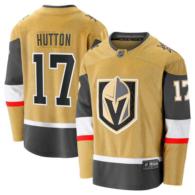 Vegas Golden Knights Ben Hutton Gold jersey – view 1