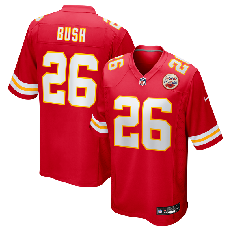 Kansas City Chiefs Deon Bush Red jersey – view 1