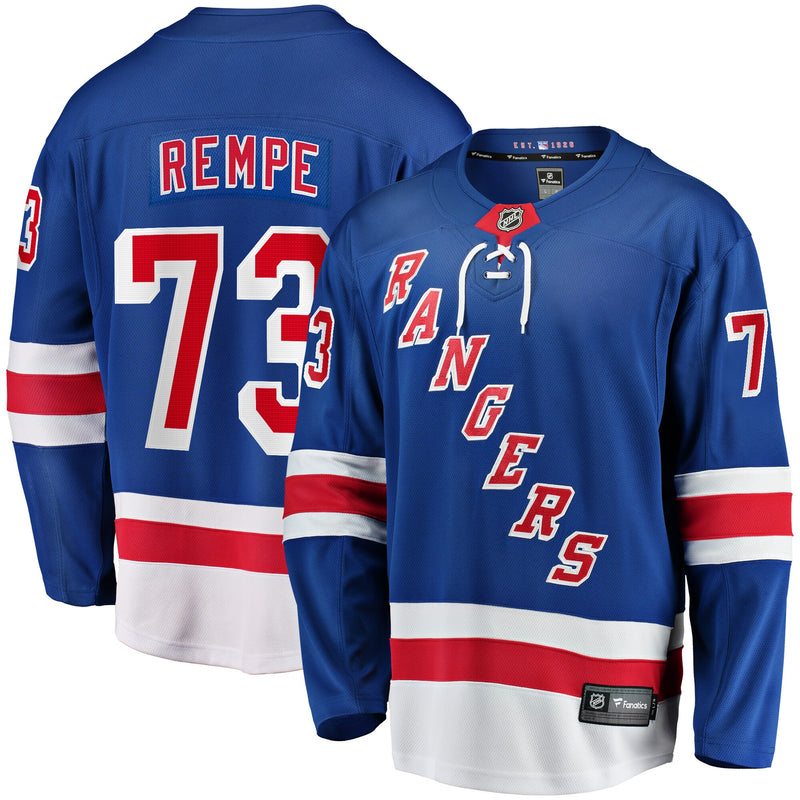 New York Rangers Matt Rempe Blue jersey – view 1