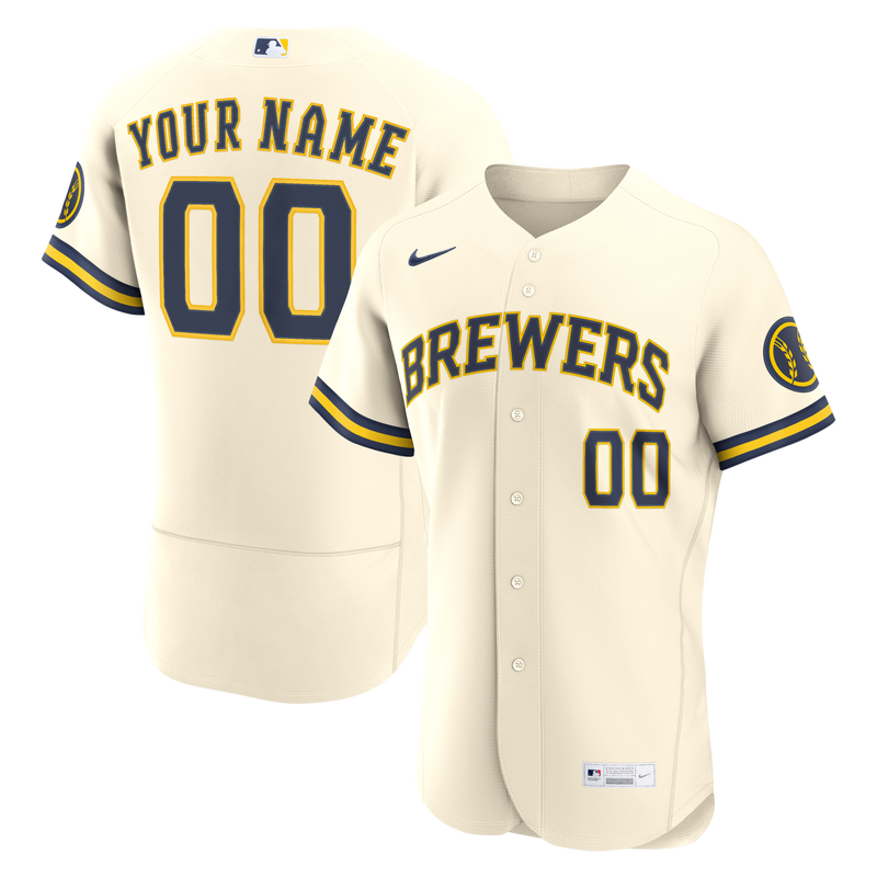 Milwaukee Brewers Cream jersey – view 1