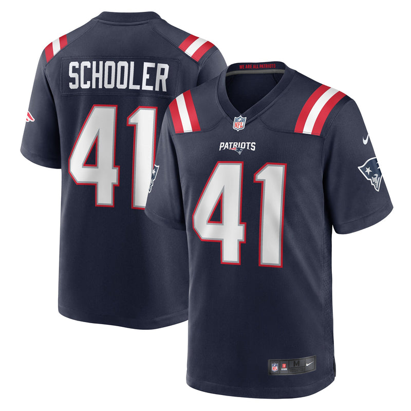 New England Patriots Brenden Schooler Navy jersey – view 1