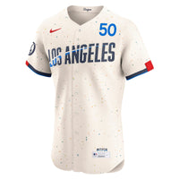 Los Angeles Dodgers Mookie Betts Cream jersey – view 3