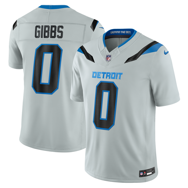 Detroit Lions Jahmyr Gibbs Silver jersey – view 1