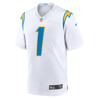 Los Angeles Chargers Quentin Johnston White jersey – view 3