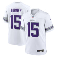Minnesota Vikings Dallas Turner White jersey – view 2