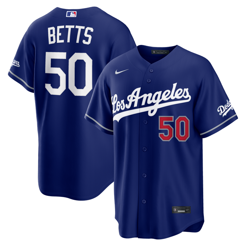 Los Angeles Dodgers Mookie Betts Royal jersey – view 1