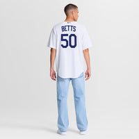 Los Angeles Dodgers Mookie Betts White jersey – view 6