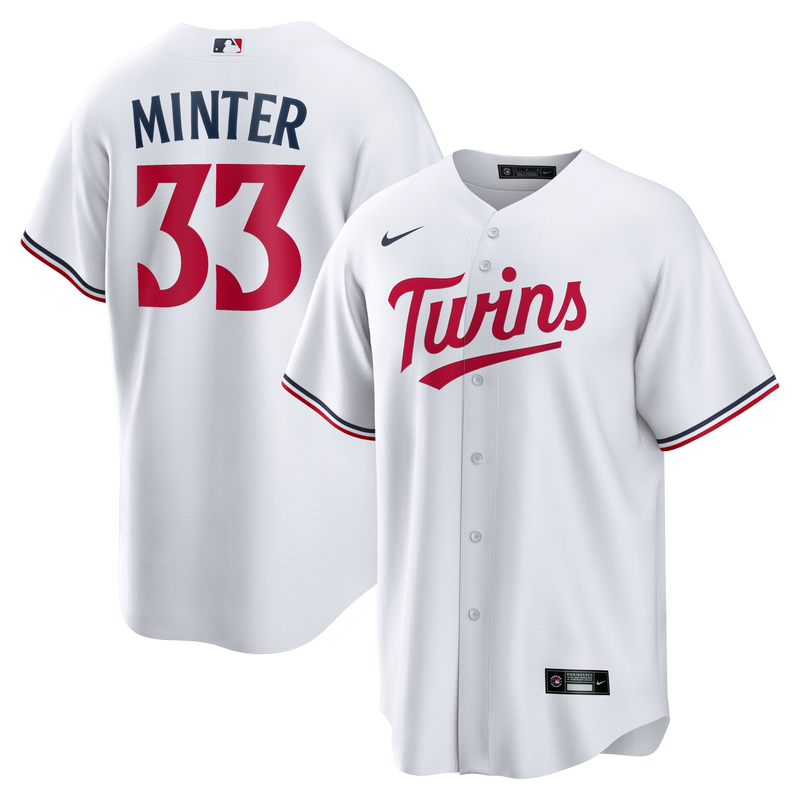 Minnesota Twins A.J. Minter White jersey – view 1