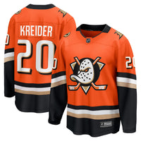 Anaheim Ducks Chris Kreider Orange jersey – view 2