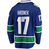 Vancouver Canucks Filip Hronek Blue jersey – view 4