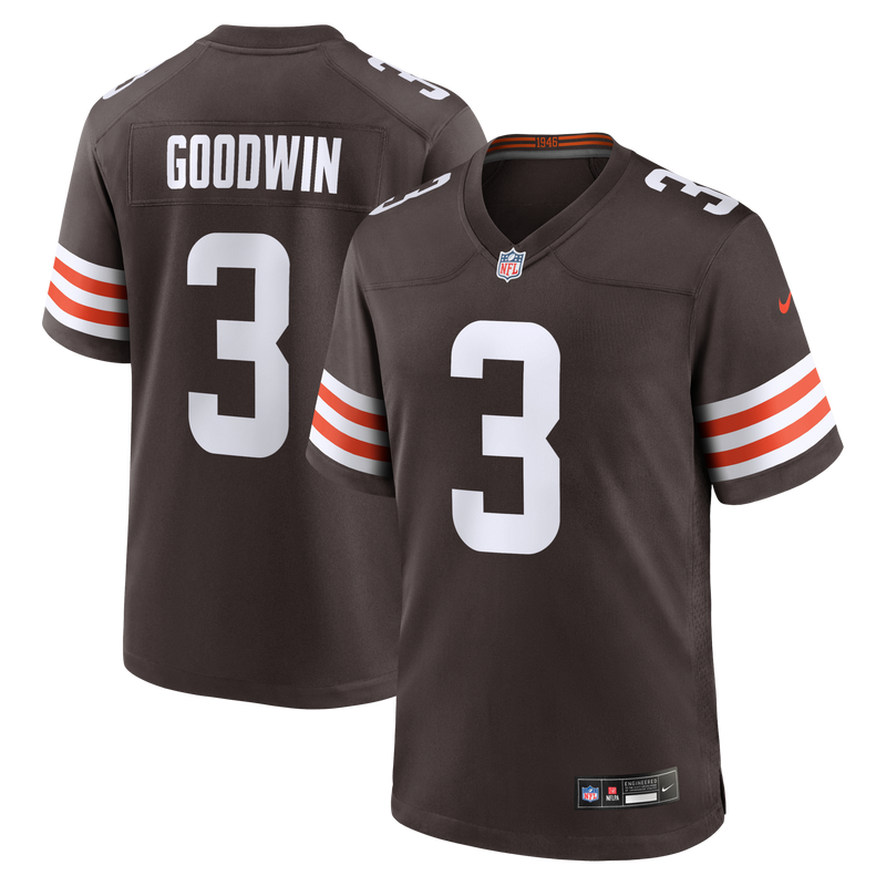 Cleveland Browns Marquise Goodwin Brown jersey – view 1