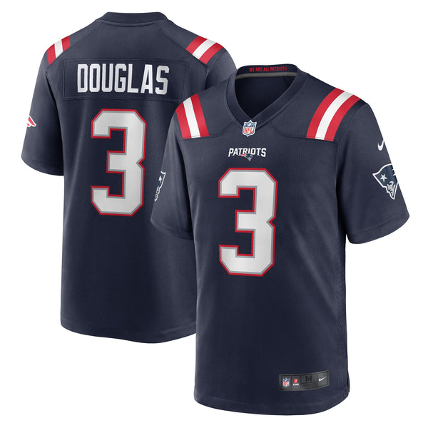 New England Patriots Demario Douglas Nike Navy Game Jersey