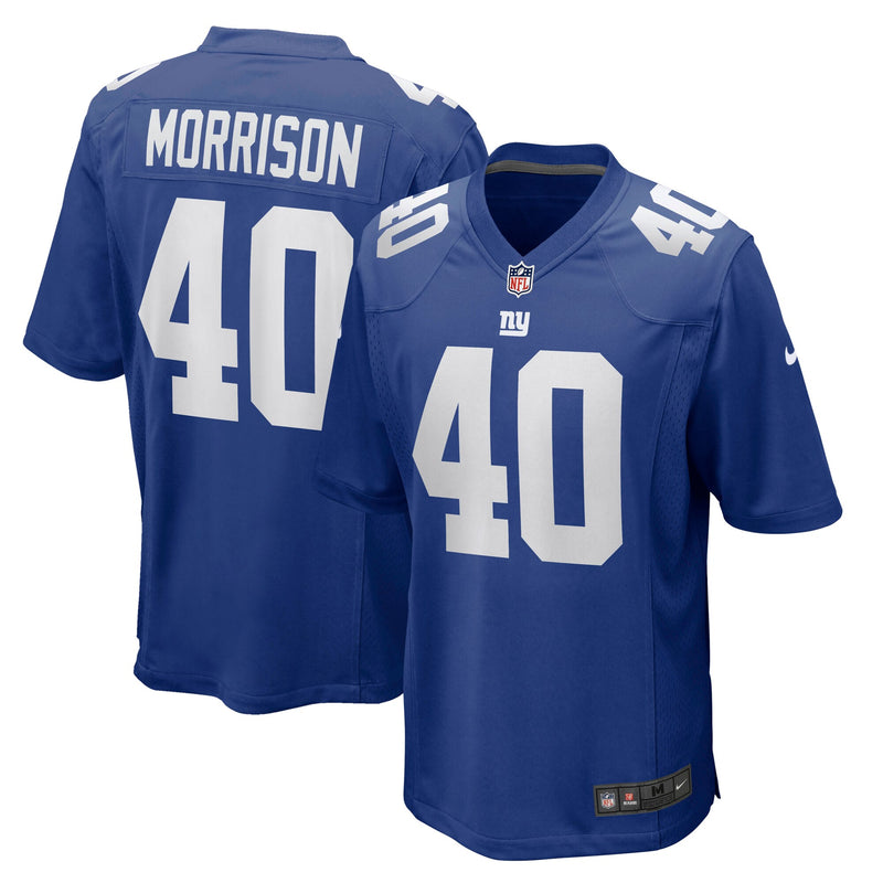 New York Giants Joe Morrison Royal jersey – view 1