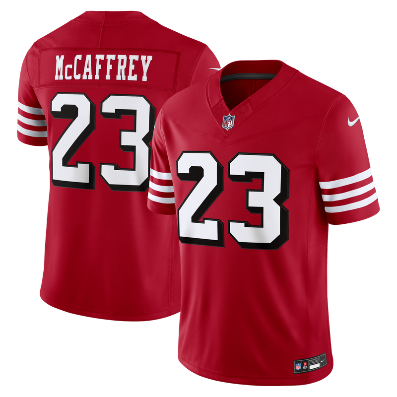 San Francisco 49ers Christian McCaffrey Scarlet jersey – view 1