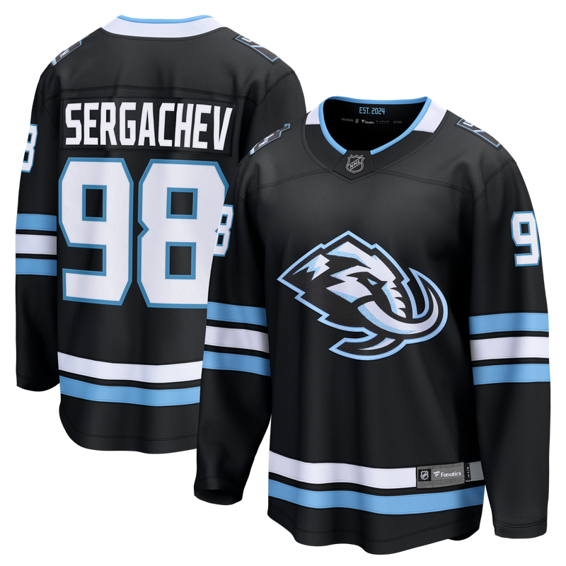 Utah Mammoth Mikhail Sergachev Black jersey – view 1