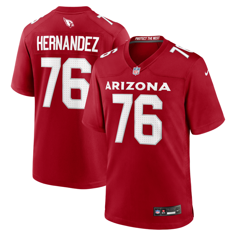Arizona Cardinals Will Hernandez Cardinal jersey – view 1