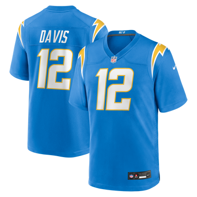 Los Angeles Chargers Derius Davis Nike Powder Blue Team Game Jersey