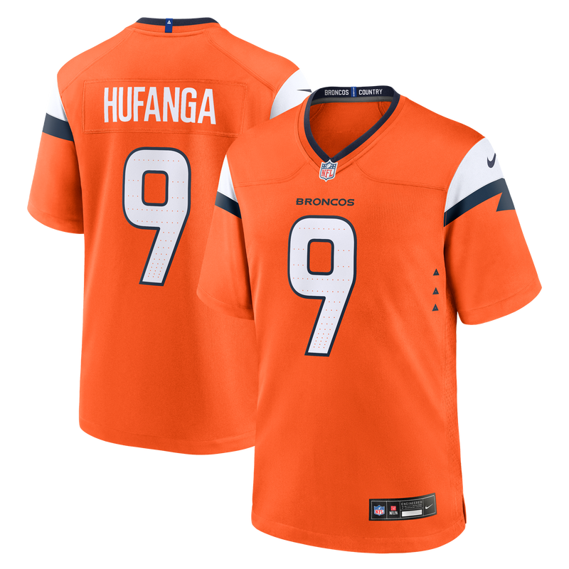 Denver Broncos Talanoa Hufanga Orange jersey – view 1