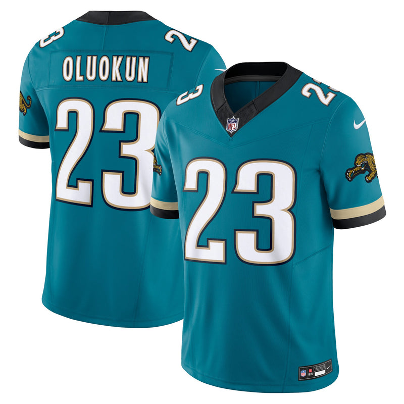 Jacksonville Jaguars Foye Oluokun Teal jersey – view 1