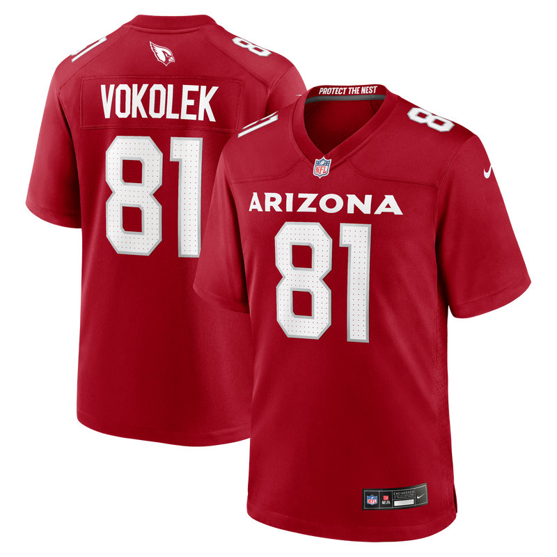 Arizona Cardinals Travis Vokolek Cardinal jersey – view 1
