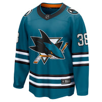 San Jose Sharks Mario Ferraro Teal jersey – view 3