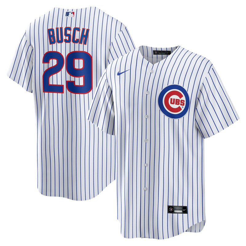 Chicago Cubs Michael Busch White jersey – view 1