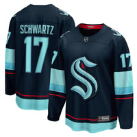 Seattle Kraken Jaden Schwartz Navy jersey – view 2