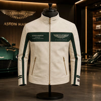 AM Silverstone - Cream and Green Racing Panel Jacket - main