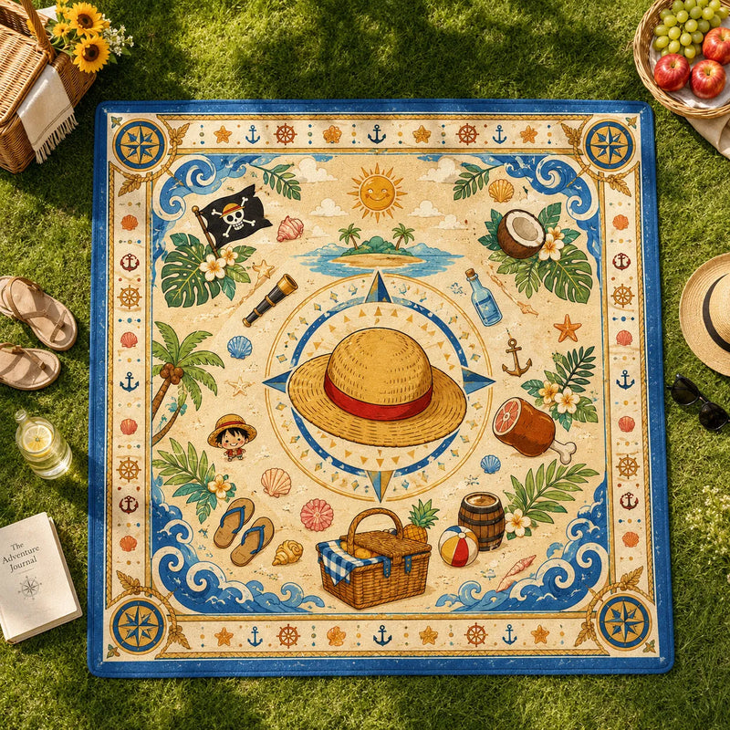 Straw Hat Compass - Luffy's Sunlit Adventure Rug - main