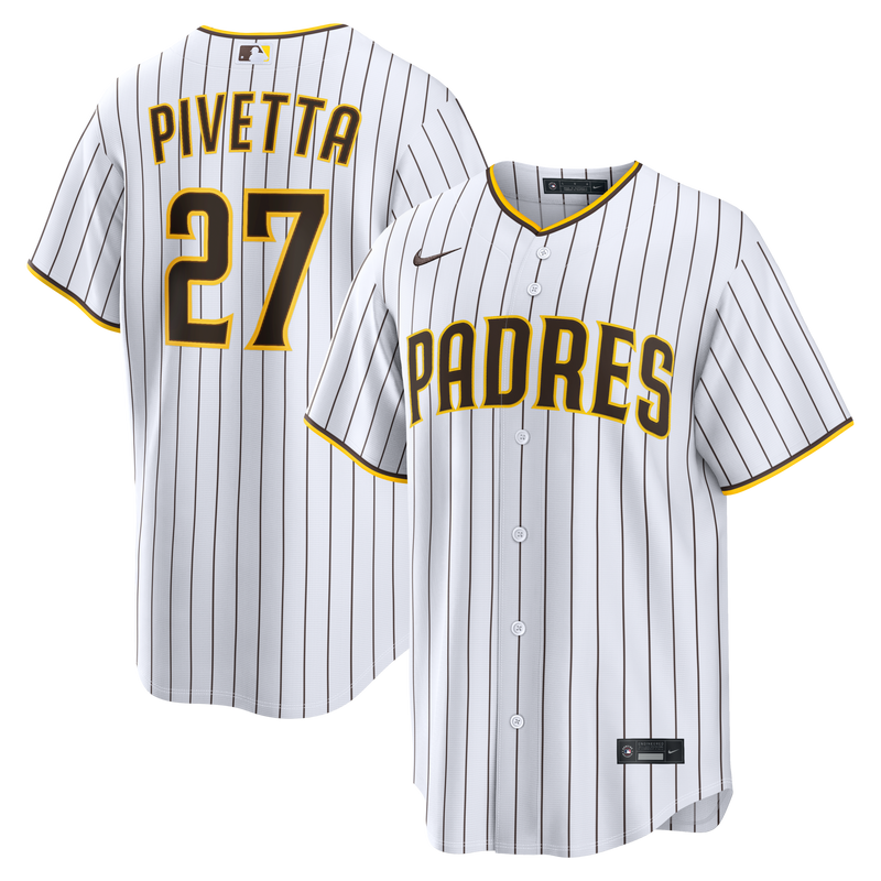 San Diego Padres Nick Pivetta White jersey – view 1