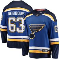 St. Louis Blues Jake Neighbours Blue jersey – view 2