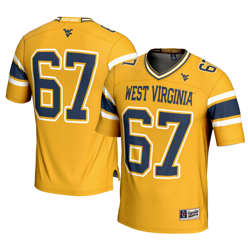 West Virginia Mountaineers Gold jersey – view 1