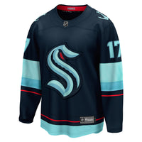 Seattle Kraken Jaden Schwartz Navy jersey – view 3