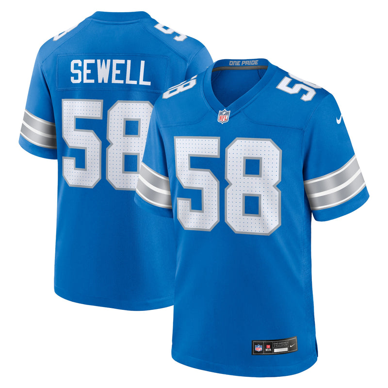 Detroit Lions Penei Sewell Blue jersey – view 1
