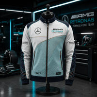 Paddock Calm - AMG Teal and White Panel Jacket - main
