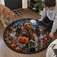 Sam Walks the Moonlit Path - Halloween Rug - main