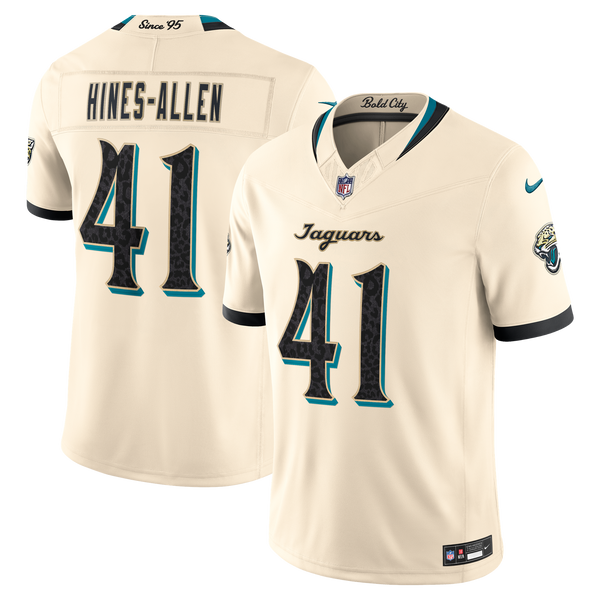 Jacksonville Jaguars Josh Hines-Allen Nike Natural 2026 Rivalries Collection Printed Limited Jersey