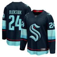 Seattle Kraken Jamie Oleksiak Blue jersey – view 2
